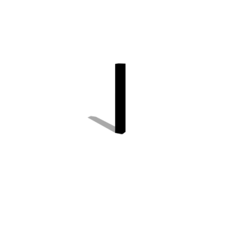 Powder coated steel garden fencing pole 100 cm