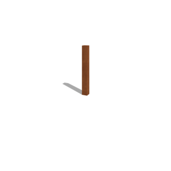 Corten steel garden fencing pole 100 cm