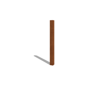 Corten steel garden fencing pole 150 cm