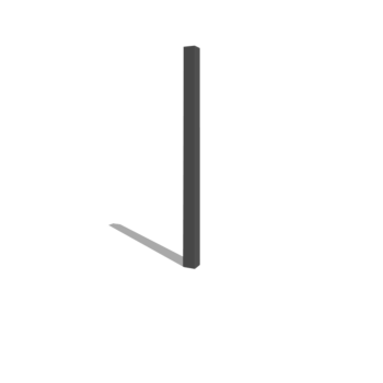 Powder coated steel garden fencing pole 200 cm