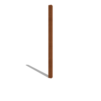 Corten steel garden fencing pole 200 cm