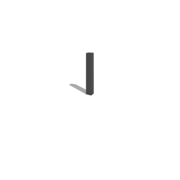 Powder coated steel garden fencing pole 80 cm
