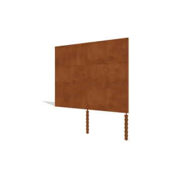 Corten steel garden fence H3 set 252 cm