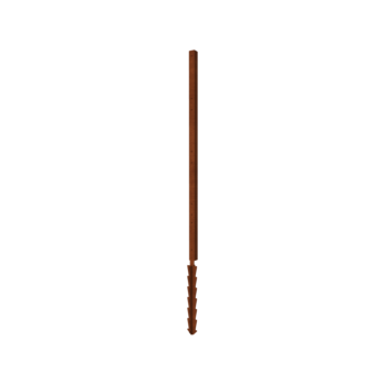 Corten steel garden fence H intermediate post with support pin 190 x 6 x 6 cm