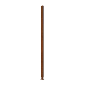 corten steel garden panel post straight with flat base 190 x 6 x 3 cm