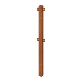 Corten steel decorative fence intermediate post