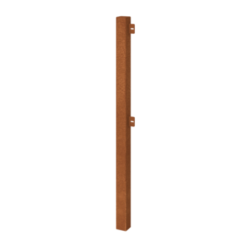 Corten steel decorative fence end post