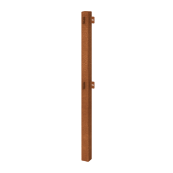 Corten steel decorative fence corner post