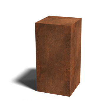 Corten steel pedestal Ohio 40 x 40 x 80 cm