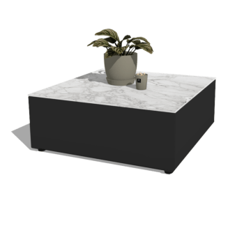 Aluminium coffee table Vittoria 80 x 80 x 30 cm