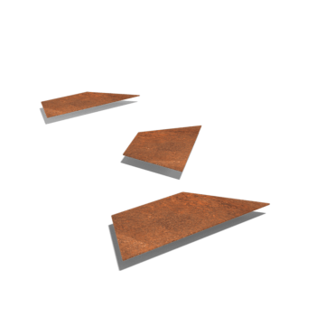 Corten steel stepping stone Hexagon HH 50