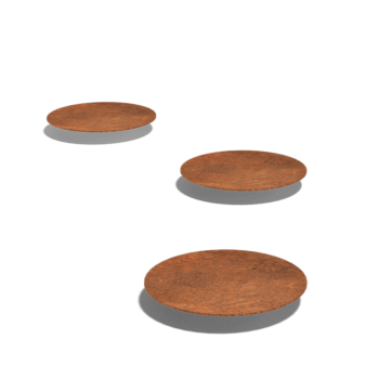 Corten steel stepping stone Round 25