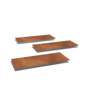 Corten steel stepping stone Rectangle 60 x 25 cm