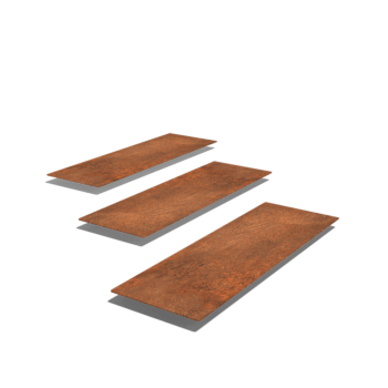 Corten steel stepping stone Rectangle 75 x 25 cm