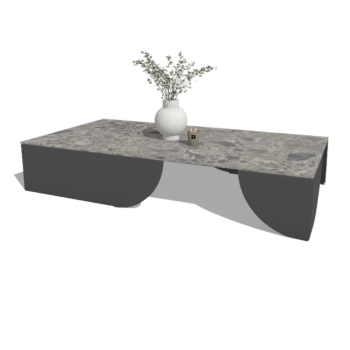 Aluminium coffee table Savuto 160 x 80 x 30 cm