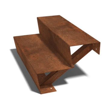 Corten steel stairs New York 2-step (width 80 cm)