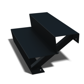 Black steel stairs New York 2-step (width 80 cm)