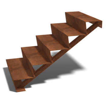 Corten steel stairs New York 5-step (width 80 cm)