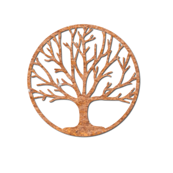 Corten steel wall decor Tree