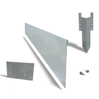 Galvanised steel border edge flattened 13 cm complete set per 15 metres