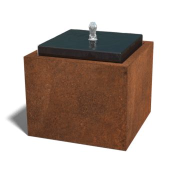 Corten steel water feature 50 x 50 x 40 cm