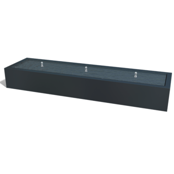 Aluminium water table 300 x 80 x 40 cm