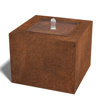 Corten steel water table 50 x 50 x 40 cm