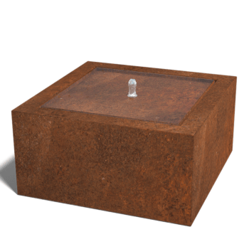 Corten steel water table 80 x 80 x 40 cm