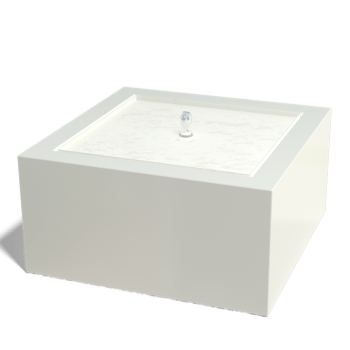 Aluminium water table 80 x 80 x 40 cm