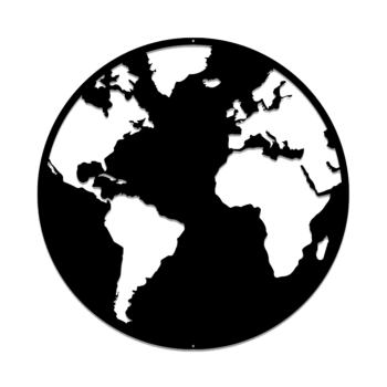 Metal wall decor Globe