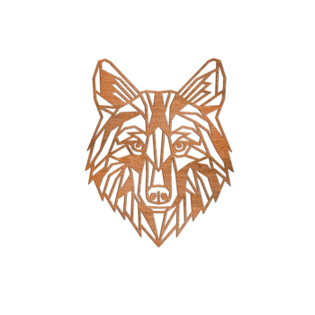 Corten steel wall decor Wolf 1.0