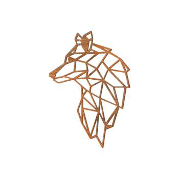 Corten steel wall decor Wolf 2.0