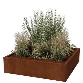 Corten steel planter - Square - 120 x 120 cm