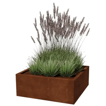 Corten steel planter - Square - 80 x 80 cm