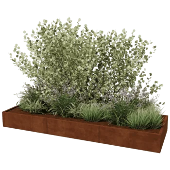 Corten steel planter XXL - Rectangle - 300 x 100 cm