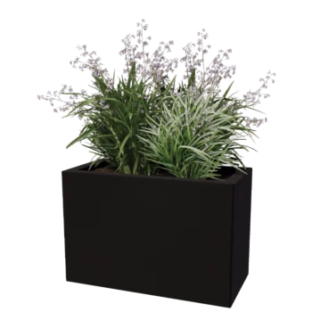 Steel planter - Rectangle - 60 x 30 x 40 cm - Other RAL colour - With bottom plate