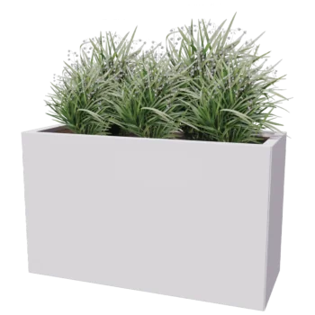 Steel planter - Rectangle - 100 x 40 x 30 cm - Other RAL colour - With bottom plate