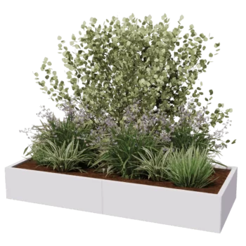 Steel planter XXL - Rectangle - 200 x 80 x 40 cm - Other RAL colour - Without bottom plate