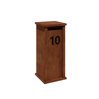 Cortensteel letterbox - Arizona S - 40 x 40 x 100 cm