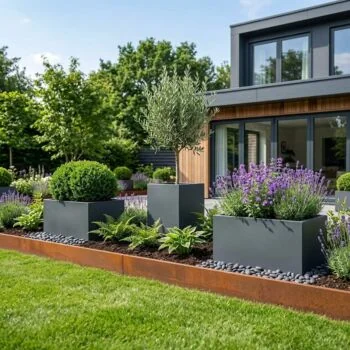 Corten steel retaining wall - Straight - 200 x 60 cm