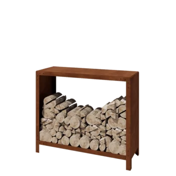 Corten steel log storage - Indiana - 120 x 40 x 100 cm