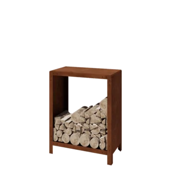 Corten steel log storage - Indiana - 80 x 40 x 100 cm