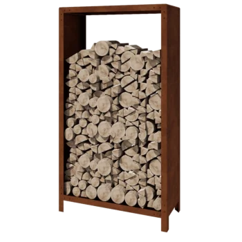 Corten steel log storage - Indiana - 100 x 40 x 180 cm