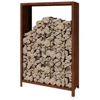 Corten steel log storage - Indiana - 120 x 40 x 180 cm