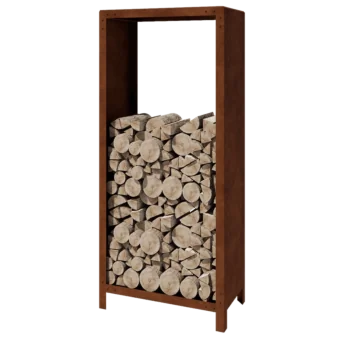 Corten steel log storage - Indiana - 80 x 40 x 180 cm