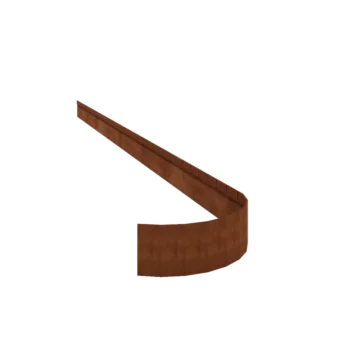 Corten steel lawn border edging - Flattened FLEX - Height 13 cm - 150 cm