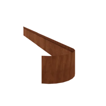 Corten steel lawn border edging - Flattened FLEX - Height 23 cm - 150 cm