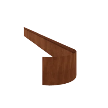 Corten steel lawn border edging - Flattened FLEX - Height 23 cm - 240 cm