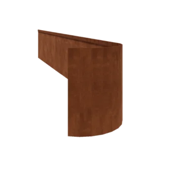 Corten steel lawn border edging - Flattened FLEX - Height 45 cm - 150 cm