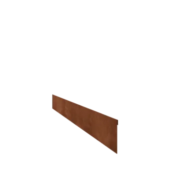 Corten steel lawn border edging - Flattened - Height 13 cm - 150 cm